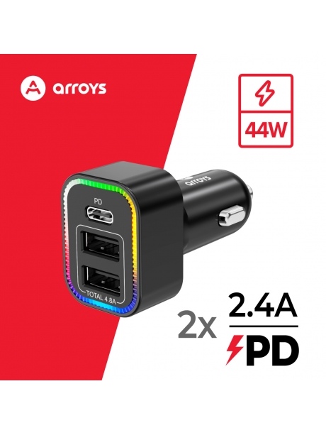 автомобильное зарядное устройство Arroys CR-6 