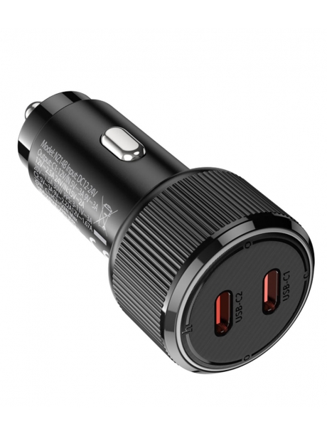 автомобильное зарядное устройство Hoco NZ14B Guerrero PD50W(2C) car charger black