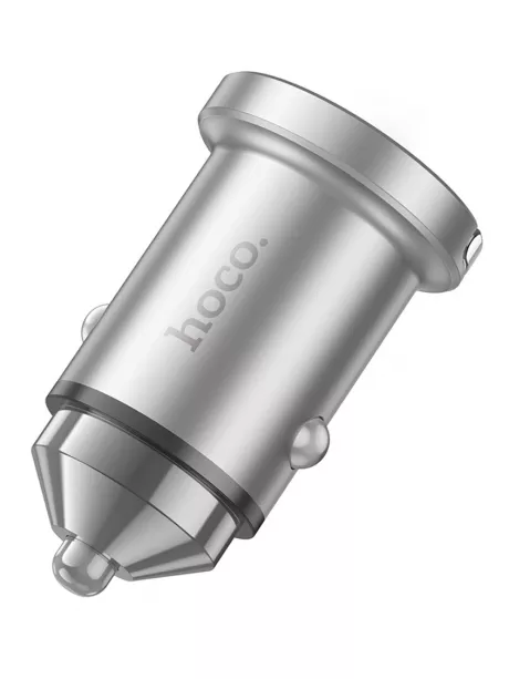 зарядка для телефона в машину Hoco NZ10 Handy PD45W+QC3.0 car charger silver