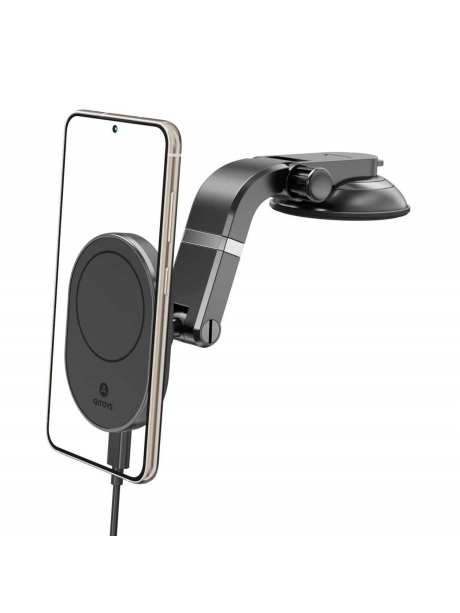 автомобильный держатель c зарядкой Arroys Dash-W4MS black