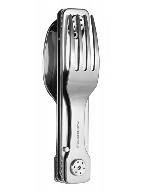 походный мультитул (ложка, вилка и нож) Roxon C1 ( C1S ) silver