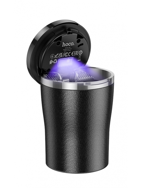 контейнер для мусора Hoco ZP9 Solar car ashtray black