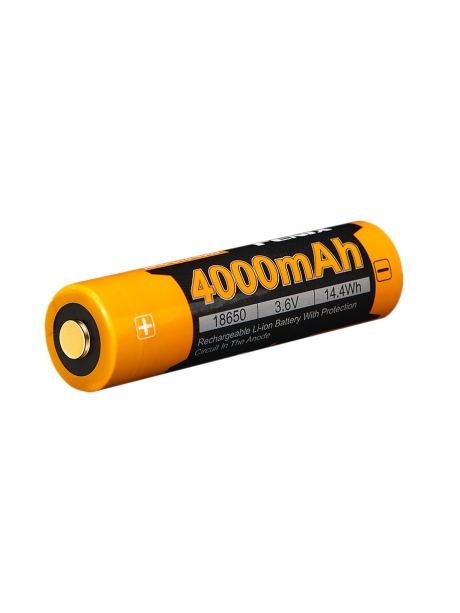 литиевый аккумулятор Fenix ARB-L18-4000 18650 Li-Ion 4000 mAh, защищенный 