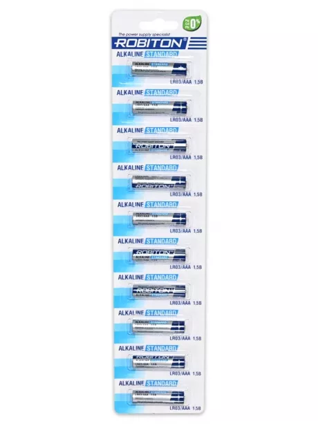 батарейка алкалиновая мизинчиковая Robiton STANDARD LR03/AAA-BL10 