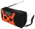 переносной радиоприемник на солнечной батарее Retekess HR12W black orange