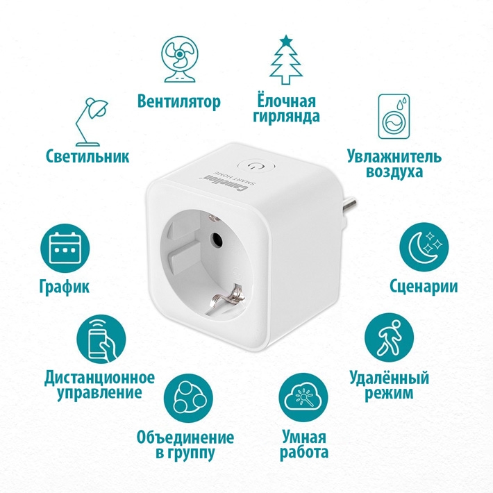 розетка умная Camelion Smart Home BNS/SH-1/16A/WIFI
