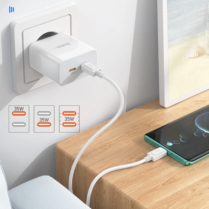 зарядное устройство Hoco C108A Leader PD35W dual port(2C) charger