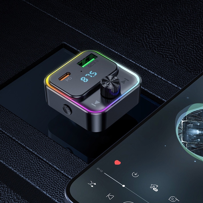 автомобильное зарядное устройство Hoco E81 Fantasy PD30W+QC3.0 car BT FM transmitter