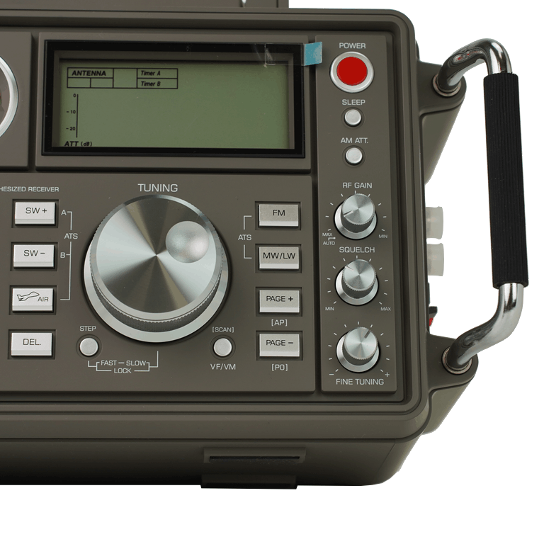 фото всеволнового радиоприемника Tecsun S-2200x со стороны валкодера
